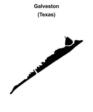 Galveston (Texas) boş ana hat haritası