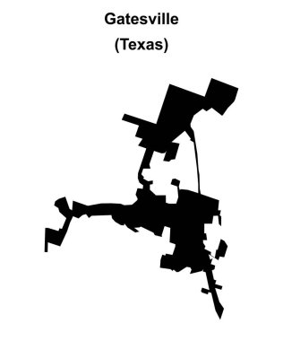 Gatesville (Texas) boş ana hat haritası