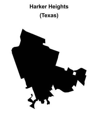 Harker Heights (Texas) boş ana hat haritası