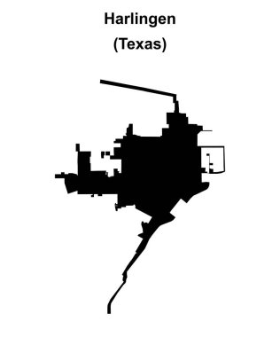 Harlingen (Texas) boş ana hat haritası