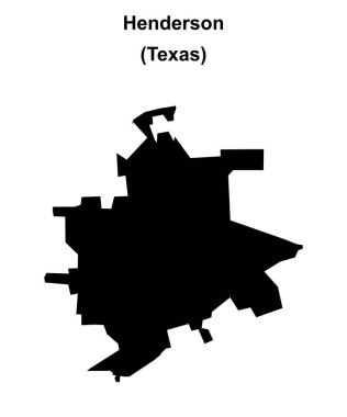 Henderson (Texas) boş ana hat haritası