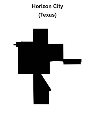 Horizon Şehri (Texas) boş ana hat haritası