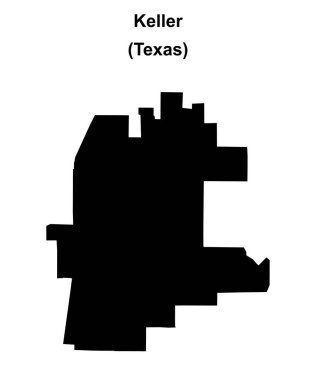 Keller (Texas) boş ana hat haritası
