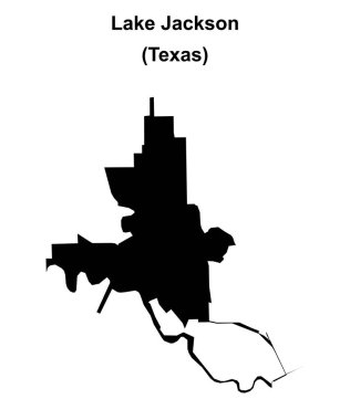 Jackson Gölü (Texas) boş ana hat haritası