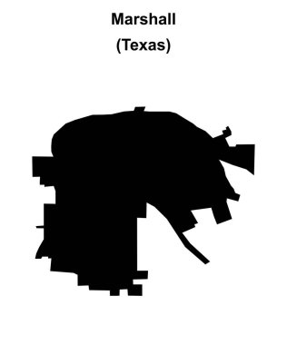 Marshall (Texas) boş ana hat haritası