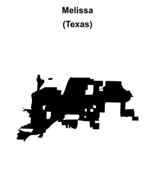 Melissa (Texas) boş ana hat haritası
