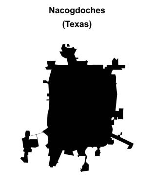 Nacogdoches (Texas) boş ana hat haritası