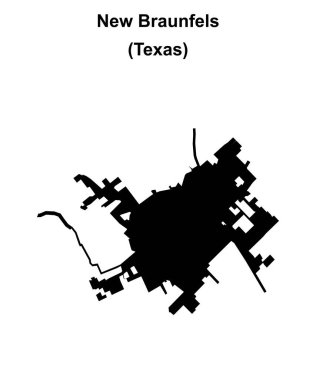Yeni Braunfels (Texas) boş ana hat haritası