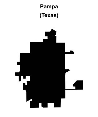 Pampa (Texas) boş ana hat haritası