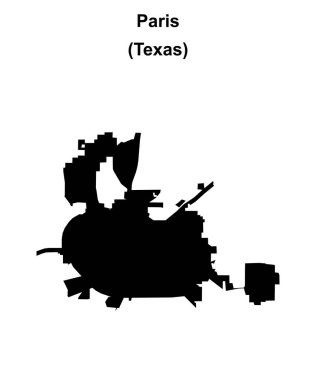 Paris (Texas) boş ana hat haritası