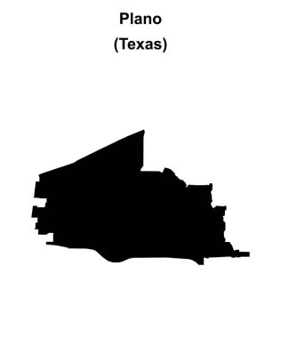 Plano (Texas) boş ana hat haritası
