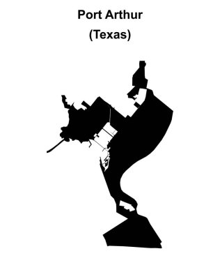 Port Arthur (Texas) boş ana hat haritası
