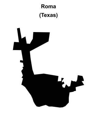 Romanlar (Texas) boş ana hat haritası