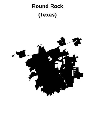 Yuvarlak Kaya (Texas) boş ana hat haritası