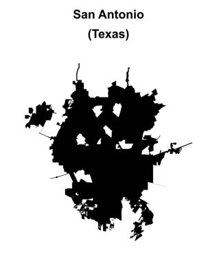 San Antonio (Texas) boş ana hat haritası