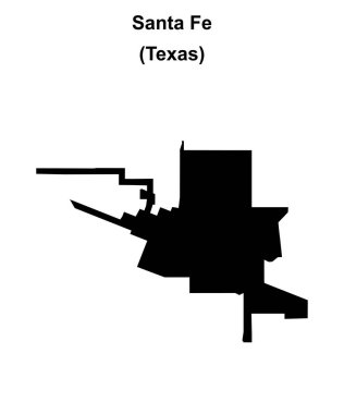 Santa Fe (Texas) boş ana hat haritası