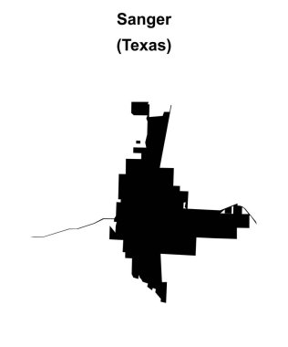 Sanger (Texas) boş ana hat haritası