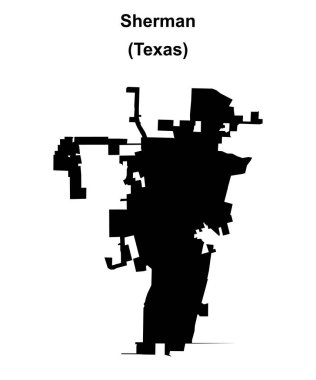 Sherman (Texas) boş ana hat haritası