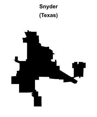 Snyder (Texas) boş ana hat haritası