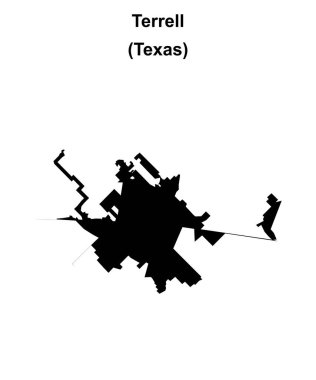 Terrell (Texas) boş ana hat haritası