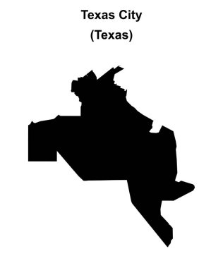 Teksas Şehri (Texas) boş ana hat haritası