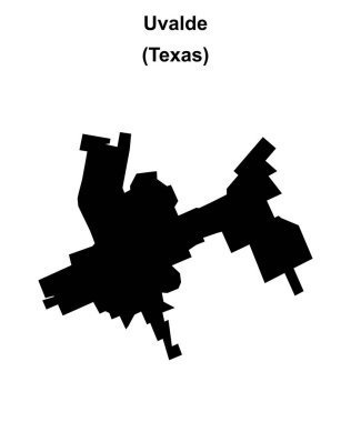 Uvalde (Texas) boş ana hat haritası