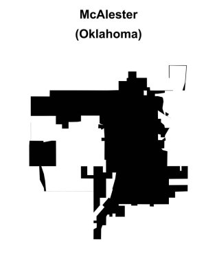 McAlester (Oklahoma) boş ana hat haritası