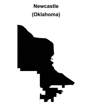 Newcastle (Oklahoma) boş ana hat haritası