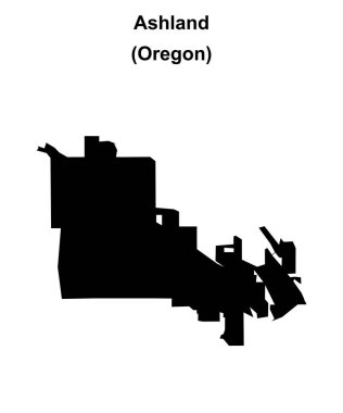 Ashland (Oregon) boş ana hat haritası
