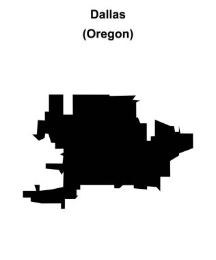 Dallas (Oregon) boş ana hat haritası