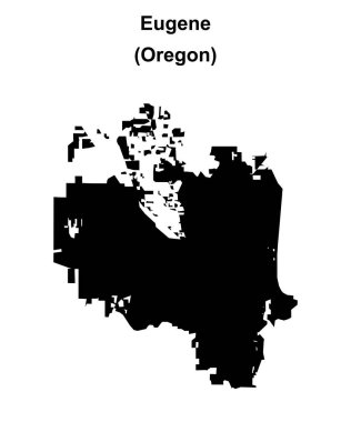 Eugene (Oregon) boş ana hat haritası