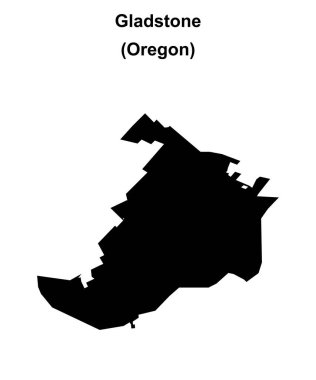 Gladstone (Oregon) boş ana hat haritası