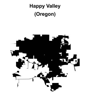 Mutlu Vadi (Oregon) boş ana hat haritası