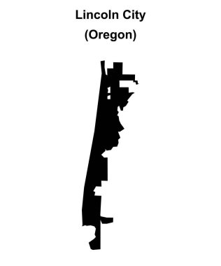 Lincoln Şehri (Oregon) boş ana hat haritası
