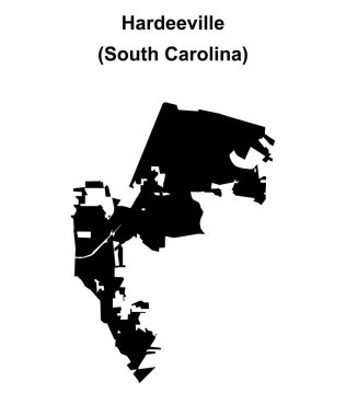 Hardeeville (Güney Carolina) boş ana hat haritası