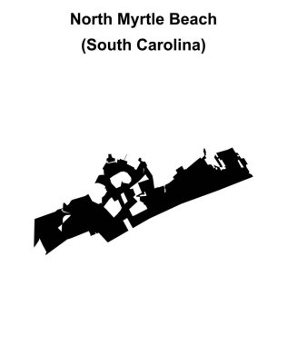Kuzey Myrtle Sahili (Güney Carolina) boş ana hat haritası