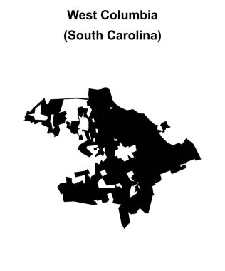 Batı Kolombiya (Güney Carolina) boş ana hat haritası
