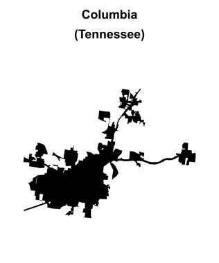Columbia (Tennessee) boş ana hat haritası