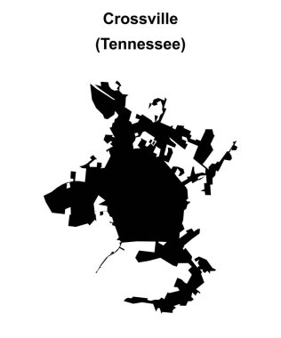 Crossville (Tennessee) boş ana hat haritası