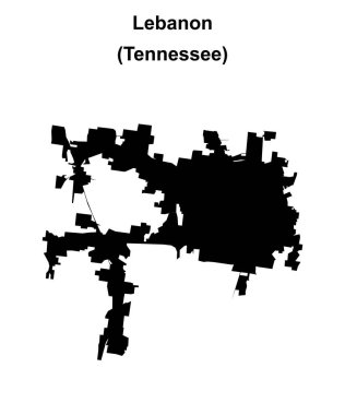 Lübnan (Tennessee) boş ana hat haritası