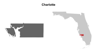 Charlotte County (Florida) boş ana hat haritası seti