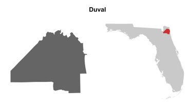 Duval County (Florida) boş ana hat haritası seti