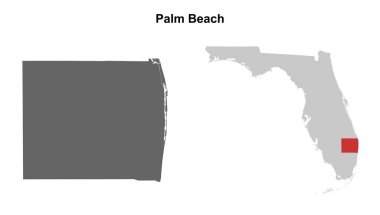 Palm Beach County (Florida) boş ana hat haritası seti