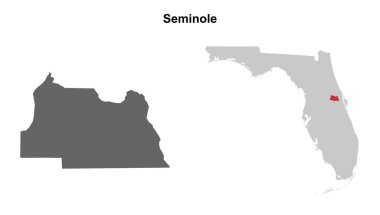 Seminole County (Florida) boş ana hat haritası seti