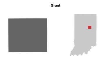 Grant County (Indiana) boş ana hat haritası seti