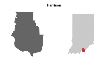 Harrison County (Indiana) boş ana hat haritası seti