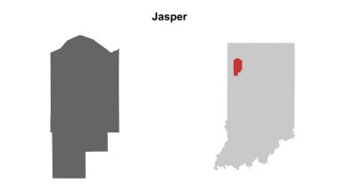 Jasper County (Indiana) boş ana hat haritası seti
