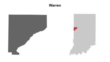 Warren County (Indiana) boş ana hat haritası seti