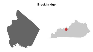 Breckinridge İlçesi (Kentucky) boş ana hat haritası ayarlandı