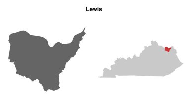Lewis County (Kentucky) boş ana hat haritası seti